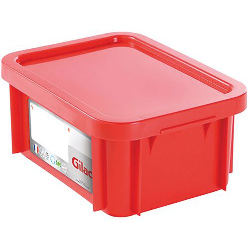 Caja apilable con tapa - 395 mm de longitud- de 12 a 15 L - Gilac