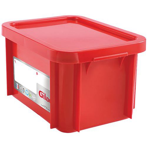 Caja apilable con tapa - 395 mm de longitud- de 12 a 15 L - Gilac