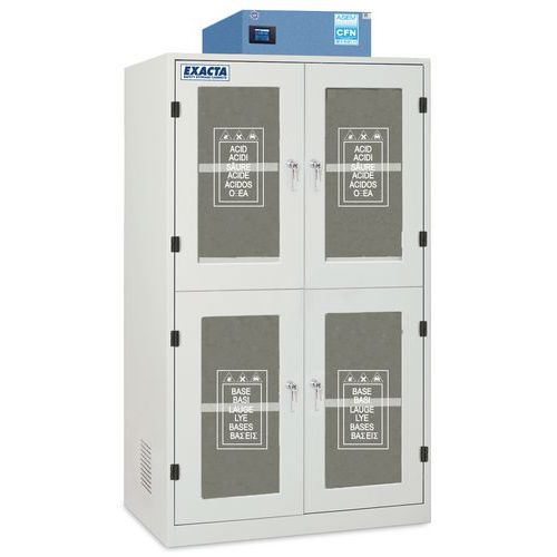 Armario filtrante con puerta de cristal y alarma - Exacta