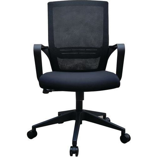 Silla de oficina negra Elane - Manutan