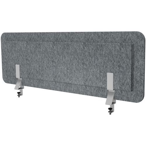 Pant. acústica gris jaspeado + pinzas escritorio simple