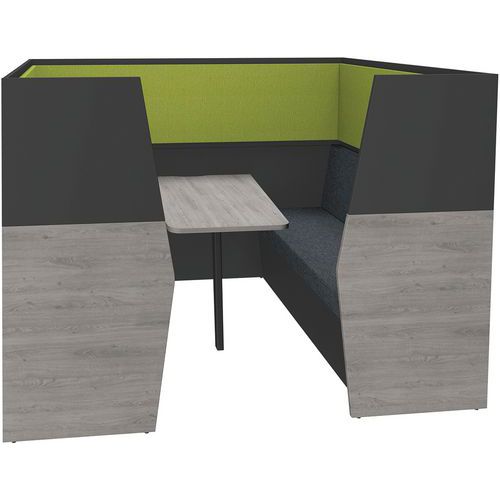 Bancos de reuniones de 6 plazas con mesa In'Team