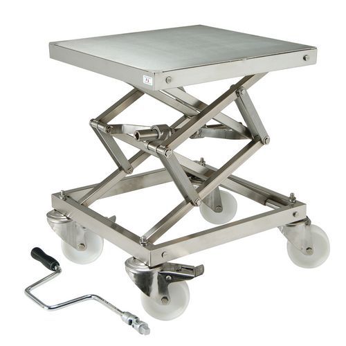 Mesa elevadora móvil mecánica - Capacidad 100 kg