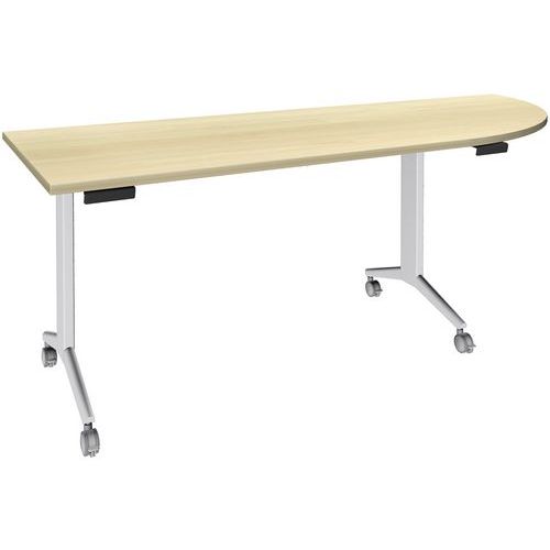 Mesa Idora 200x80 cm, ángulo derecho, pata blanca Mesa Idora 200x80 cm, ángulo derecho, pata blanca
