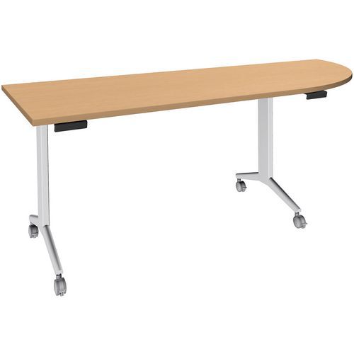 Mesa Idora 200x80 cm, ángulo derecho, pata blanca Mesa Idora 200x80 cm, ángulo derecho, pata blanca