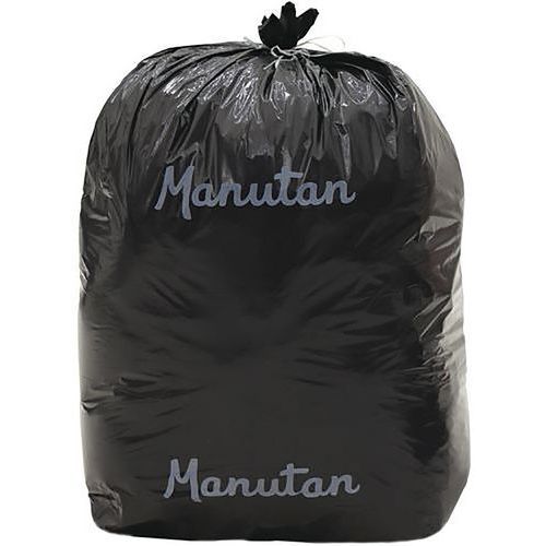 Bolsas de basura negras - Desechos ligeros - 60 a 160 L - Manutan Expert Bolsas de basura negras - Desechos ligeros - 60 a 160 L - Manutan Expert