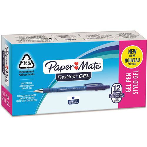 Bolígrafo Flexgrip Gel - Caja de 12 - Papermate Bolígrafo Flexgrip Gel - Caja de 12 - Papermate