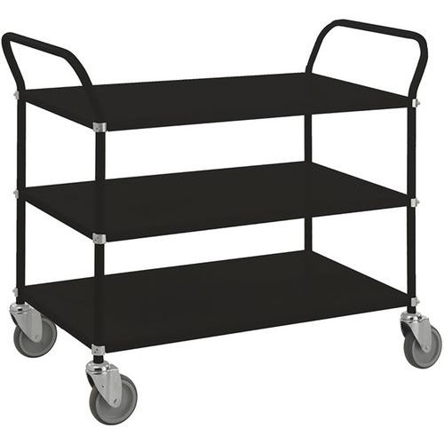 Carro de transporte con bandejas reversibles de acero - 250 kg - Kongamek