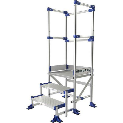 Plataforma de aluminio Meca Modul - 3 barandillas - Tubesca-Comabi