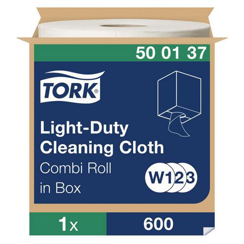 Rollo combinado de paños de limpieza ligeros blancos - Tork Rollo combinado de paños de limpieza ligeros blancos - Tork
