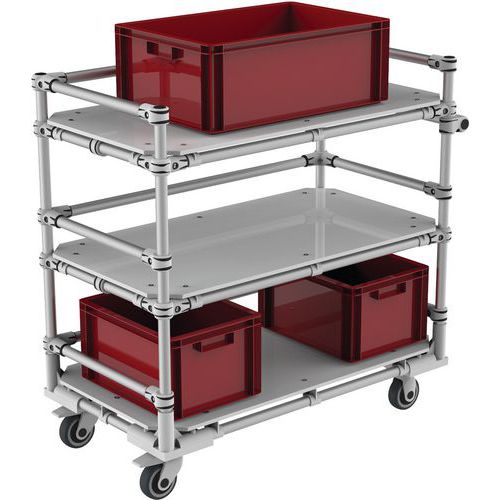 Carro de aluminio para cajas con rebordes de 350 kg - Trilogiq