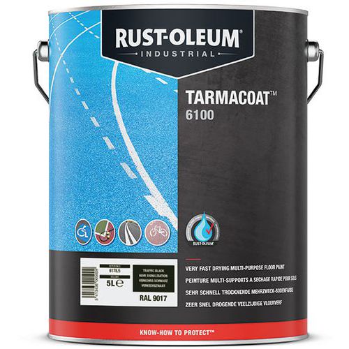 Pintura para suelos exteriores e interiores Tarmacoat - 5 L - Rust-Oleum