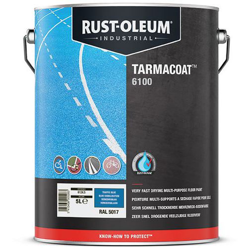 Pintura para suelos exteriores e interiores Tarmacoat - 5 L - Rust-Oleum
