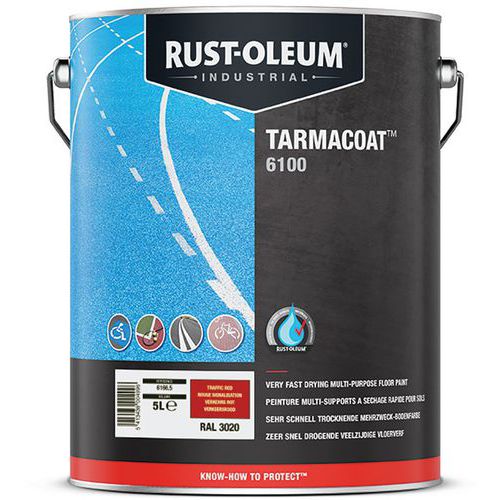 Pintura para suelos exteriores e interiores Tarmacoat - 5 L - Rust-Oleum