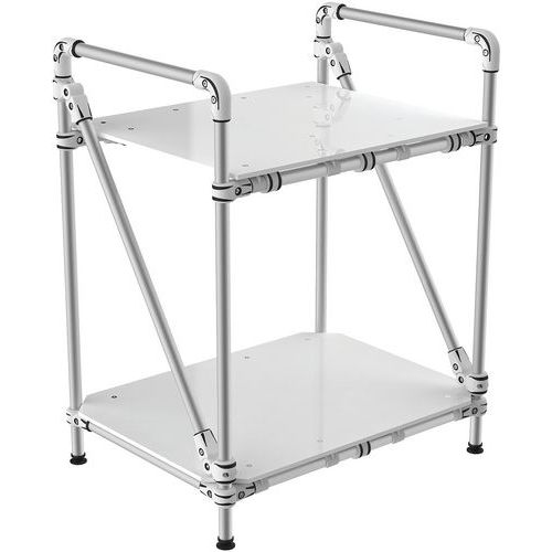 Carro auxiliar tubular con balda maciza - Trilogiq