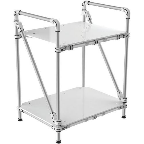 Carro auxiliar tubular con balda maciza - Trilogiq