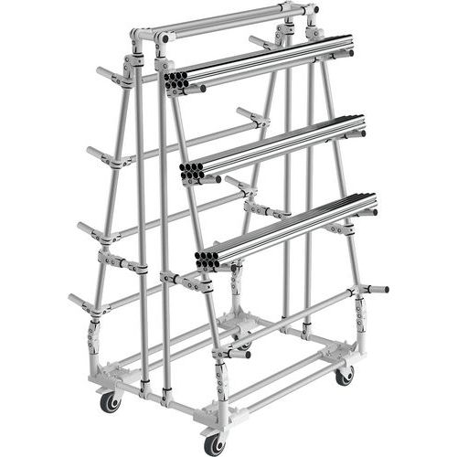 Mini-rack Cantilever móvil - Base triangular - Carga 150 kg por nivel - Trilogiq