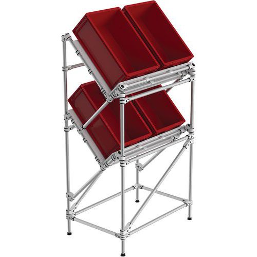 Mini-Rack para picking con estructura en V - Trilogiq
