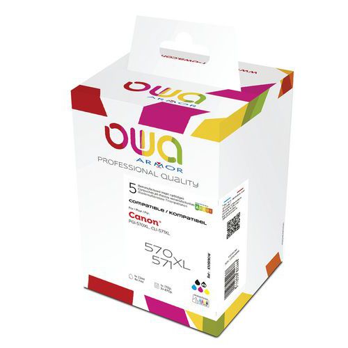 Cartucho de tinta PGI570/CLI571 XL compatible con Canon - Owa