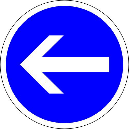 Panel de señalización B21.2 Sentido obligatorio a la izquierda - Kelias