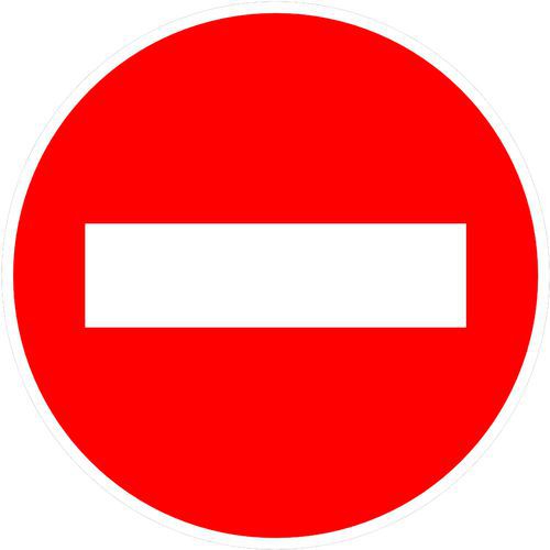 Panel de señalización temporal B1 Dirección prohibida - Kelias