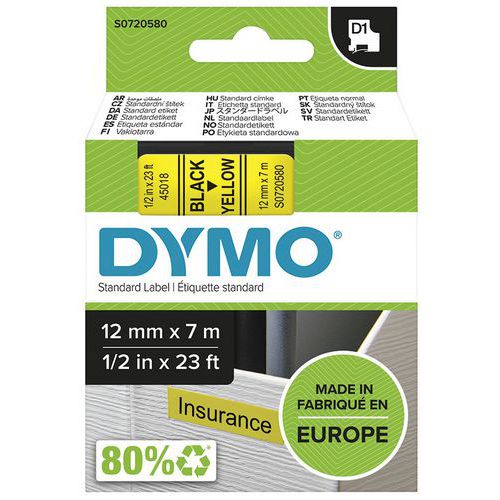 Caja de cinta D1 de 12 mm de ancho - Dymo