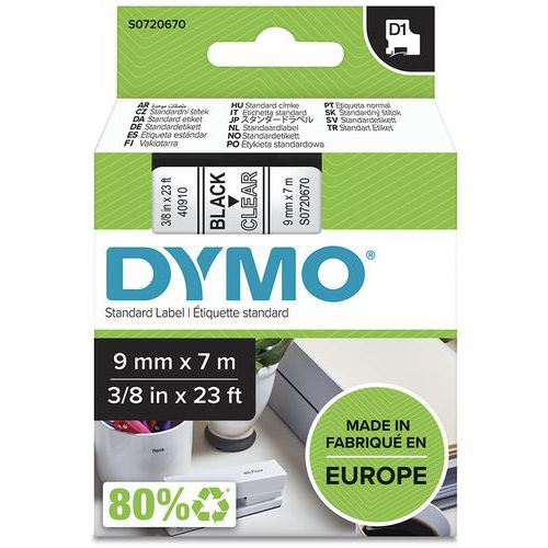 Caja de cinta D1 de 9 mm de ancho - Dymo
