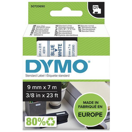 Caja de cinta D1 de 9 mm de ancho - Dymo