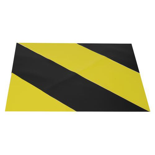 Adhesivo de marcado en suelo - Zona de dos colores - 900 x 900 mm - Gergosign Adhesivo de marcado en suelo - Zona de dos colores - 900 x 900 mm - Gergosign