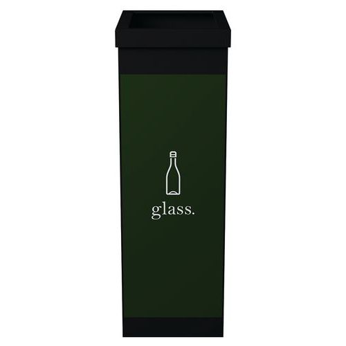 Papelera de recogida selectiva - Negra - 60 L - Paperflow