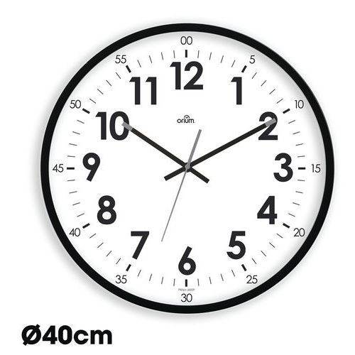 Reloj de cuarzo silencioso Oris Ø 40 cm negro - Orium