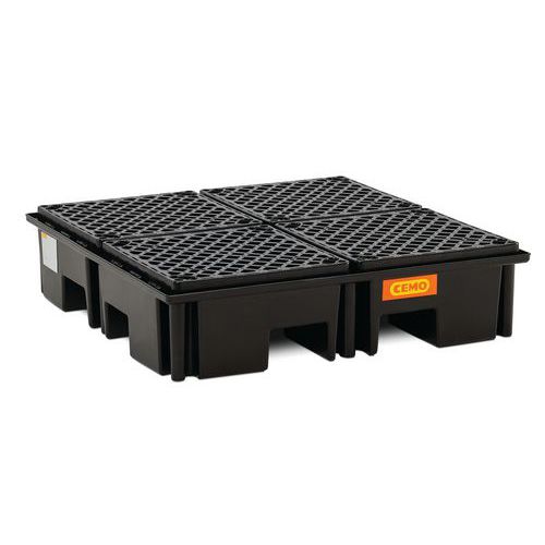 Caja de retención de polietileno para palé 220/4 - 120x120 cm - Cemo Caja de retención de polietileno para palé 220/4 - 120x120 cm - Cemo