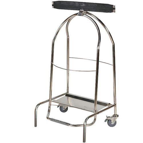 Portabolsas con pinza - 2 ruedas de goma - 110 L - Probbax Portabolsas con pinza - 2 ruedas de goma - 110 L - Probbax