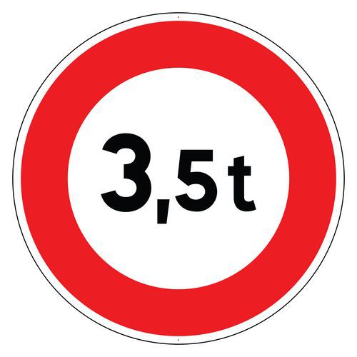 Panel de señalización B13 Limitación de peso a 3,5 t - Kelias