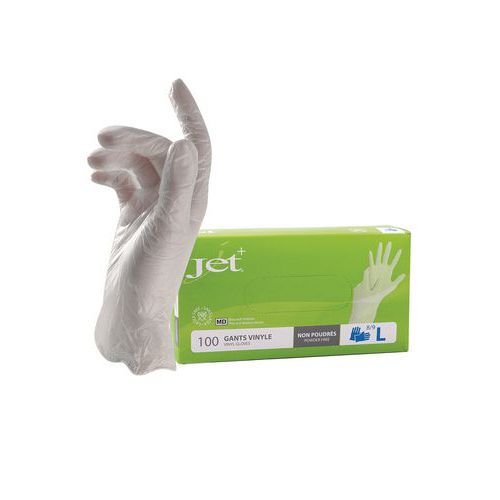 Guantes desechables de vinilo sin polvo - MP Hygiène Guantes desechables de vinilo sin polvo - MP Hygiène