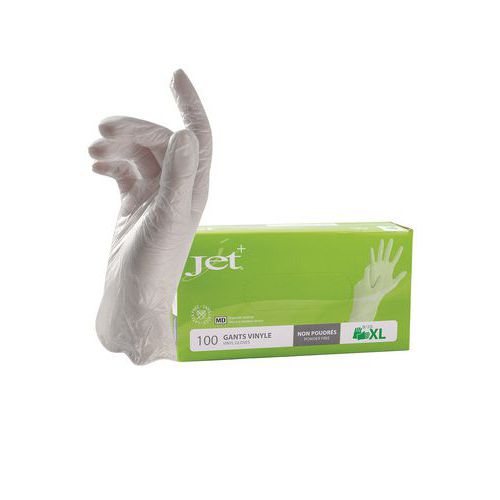 Guantes desechables de vinilo sin polvo - MP Hygiène Guantes desechables de vinilo sin polvo - MP Hygiène