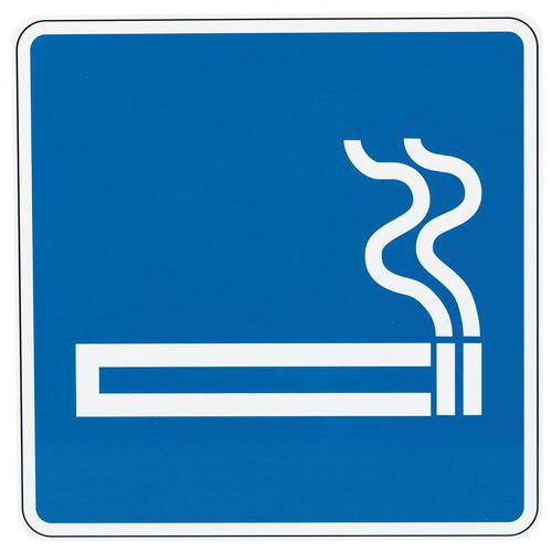 Señal de indicación de zona de fumadores, de aluminio - Manutan Expert