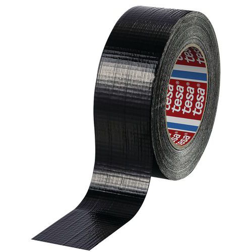 Económica cinta americana de tela 4613 - Negra - 50 m x 48 mm - tesa