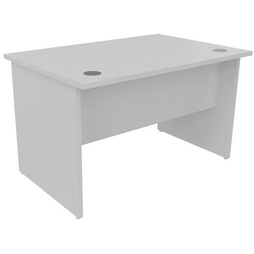 Mesa de oficina recta - Patas panel - Gris - Manutan Expert Mesa de oficina recta - Patas panel - Gris - Manutan Expert