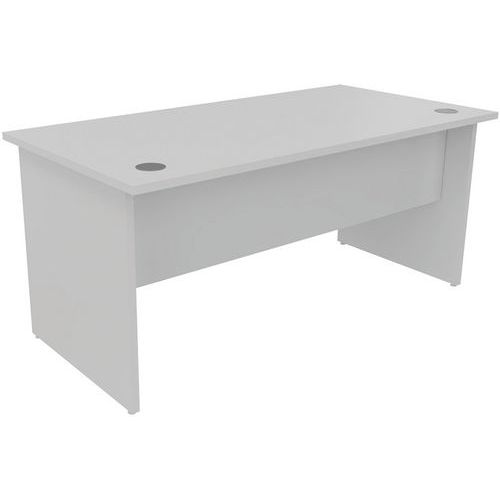 Mesa de oficina recta - Patas panel - Gris - Manutan Expert