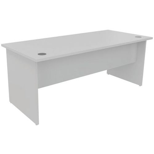 Mesa de oficina recta - Patas panel - Gris - Manutan Expert
