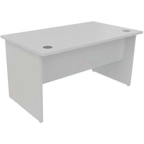 Mesa de oficina recta - Patas panel - Gris - Manutan Expert Mesa de oficina recta - Patas panel - Gris - Manutan Expert