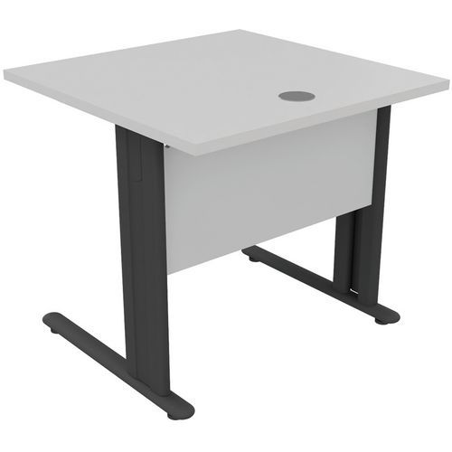 Mesa de oficina rectangular - Gris claro - Manutan Expert Mesa de oficina rectangular - Gris claro - Manutan Expert