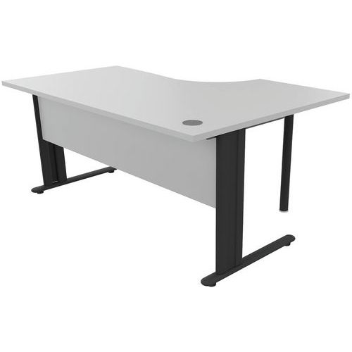 Mesa de oficina compacta - Gris claro - Manutan Expert Mesa de oficina compacta - Gris claro - Manutan Expert
