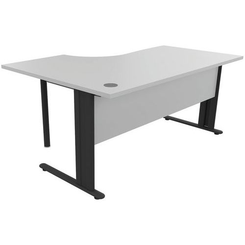 Mesa de oficina compacta - Gris claro - Manutan Expert Mesa de oficina compacta - Gris claro - Manutan Expert