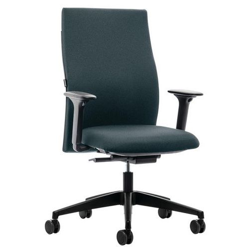 Silla de oficina sincrónica y automática LX154 con reposabrazos 4D - Interstuhl