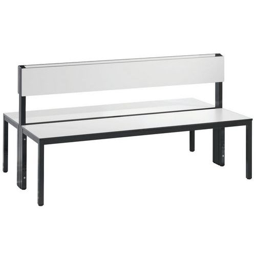 Banco de madera de doble cara con respaldo Basic Plus - con y sin rejilla - CP