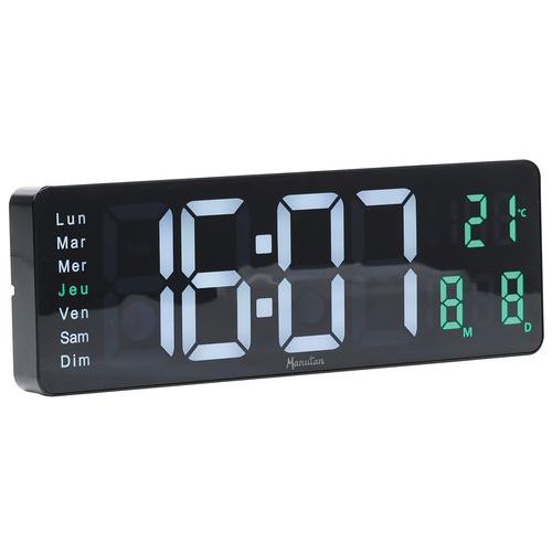 Reloj de pared LED rectangular - Manutan Expert