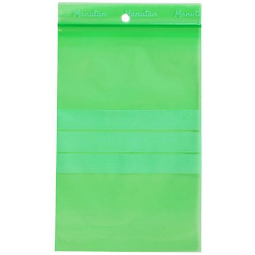 Bolsas zip recicladas - Verde transparente 50 µm - Manutan Expert