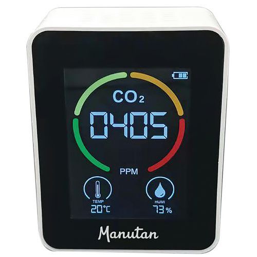 Medidor de CO2, temperatura y humedad - Manutan Expert